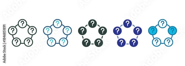 Obraz 5 Whys Tool Icon Set Multiple Style Of