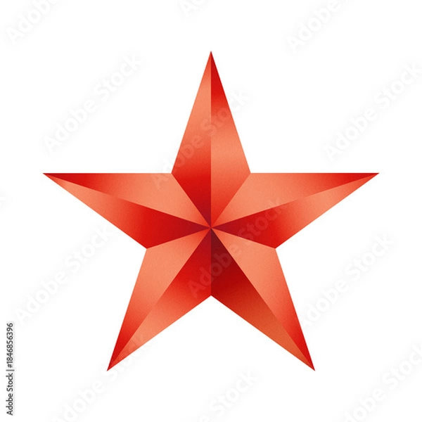 Obraz Red star isolated on transparent background