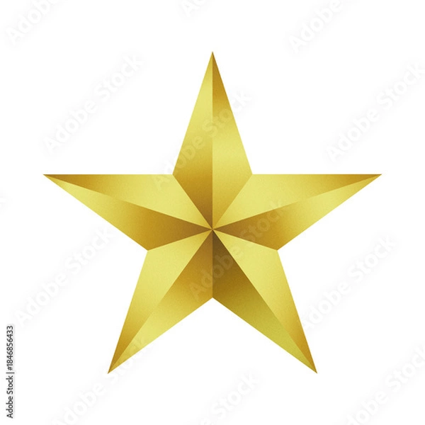 Obraz Golden Star isolated on transparent background