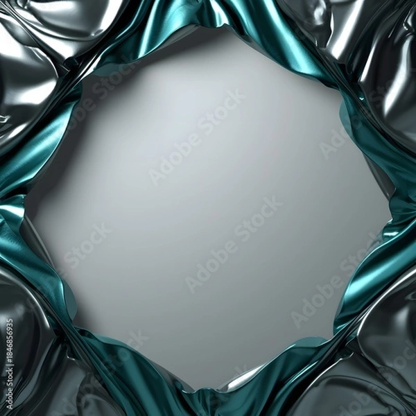 Obraz Metallic Fabric Wave Frame