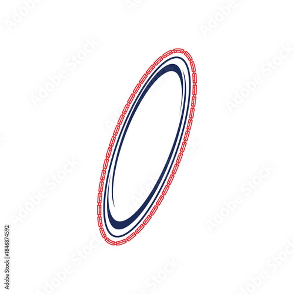 Obraz oval logo abstract