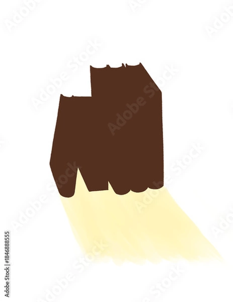 Fototapeta 縦に立てて並んだ分厚い本　シルエット