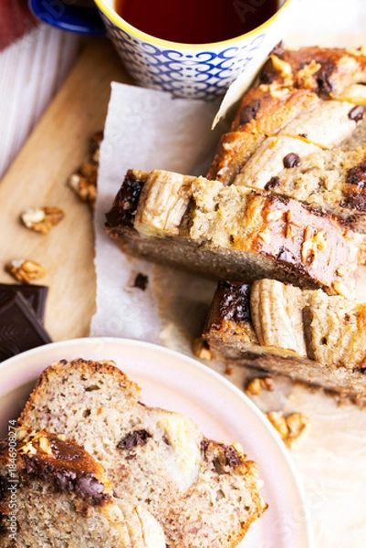 Fototapeta healthy banana bread