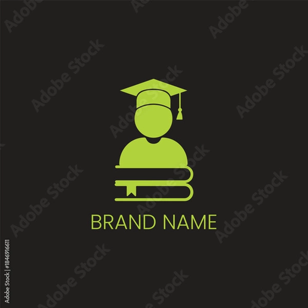 Obraz Student Graduate with Books Education Logo