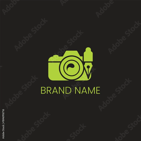 Obraz Creative Photography and Writing Logo Concept