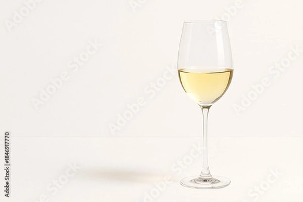 Obraz 白ワインの背景素材　左側に余白