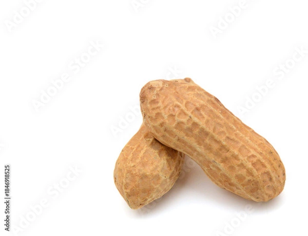Obraz Composition from nuts on the white isolated background