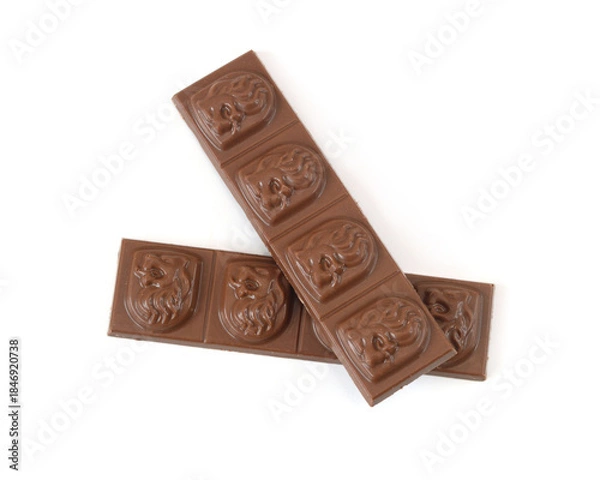 Obraz Big chocolate candy on a white background
