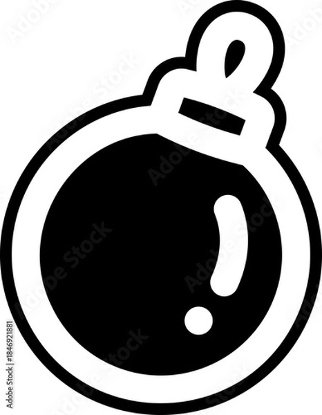 Obraz Christmas icon ornament element graphic minimal style vector design silhouette