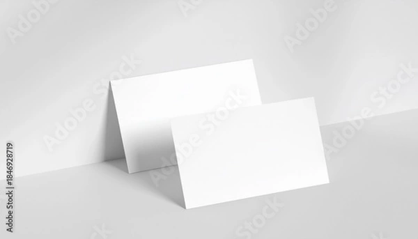 Fototapeta Horizontal Blank Paper Mockup Minimal Flyer Style
