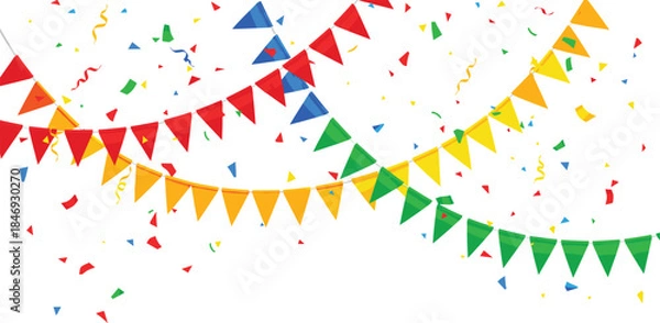 Fototapeta Bunting party multiple celebration banner