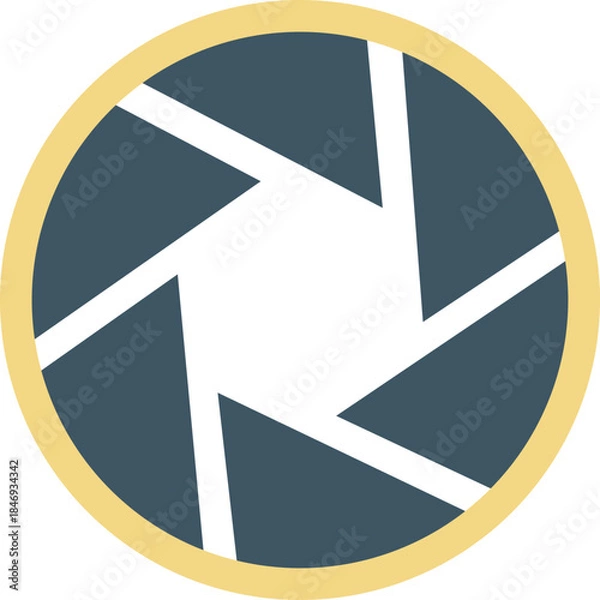 Obraz Circular Camera Shutter Aperture Lens Logo Icon