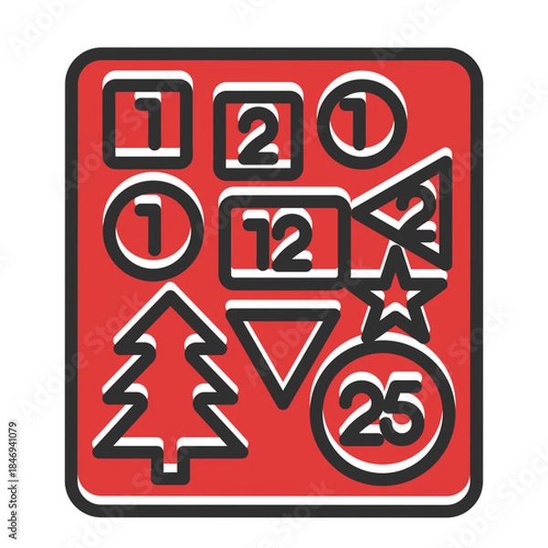 Obraz Merry Christmas day icon