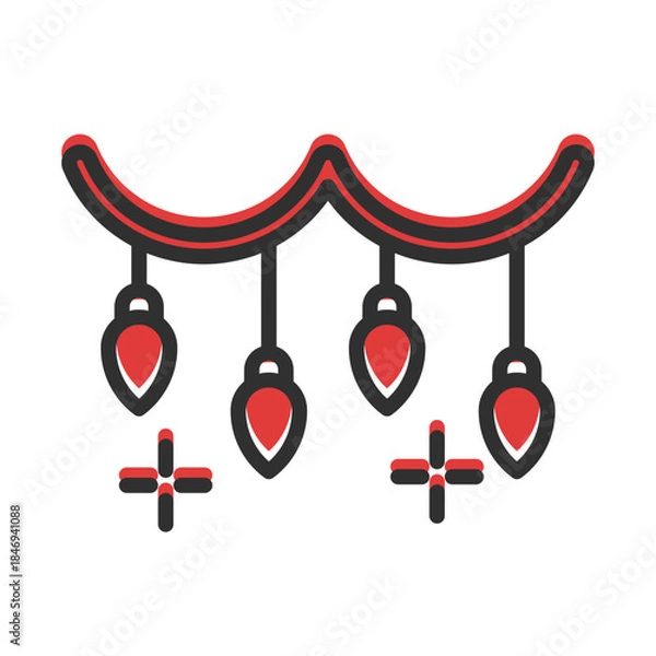 Obraz Lamp decoration icon