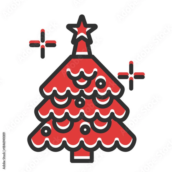 Obraz Pine tree icon