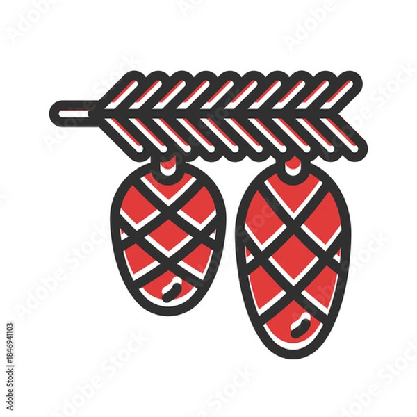Obraz Pine cone icon