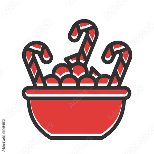 Obraz Christmas snack icon