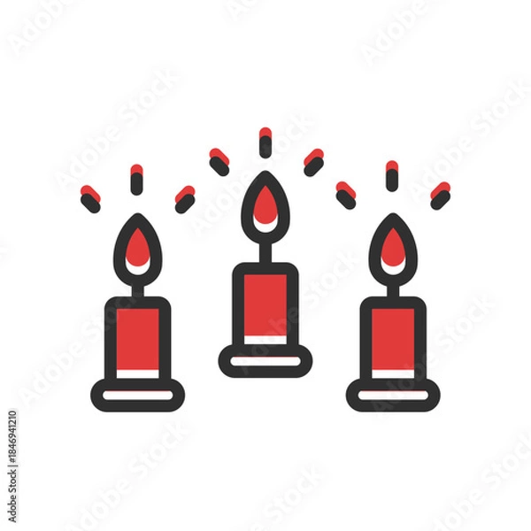 Obraz Candle light icon