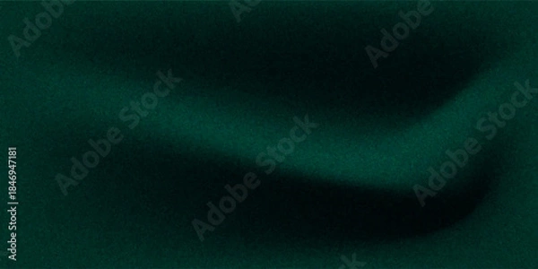 Obraz Dark green blue grainy gradient background, black backdrop, noise texture