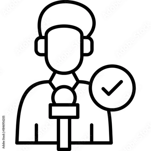 Obraz Reporter Icon Vector Element