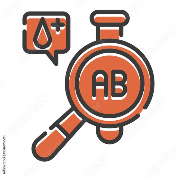 Obraz AB type blood icon