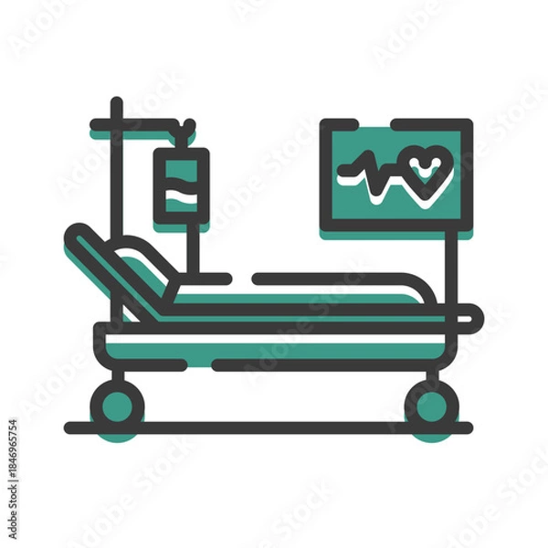 Obraz Patient bed icon