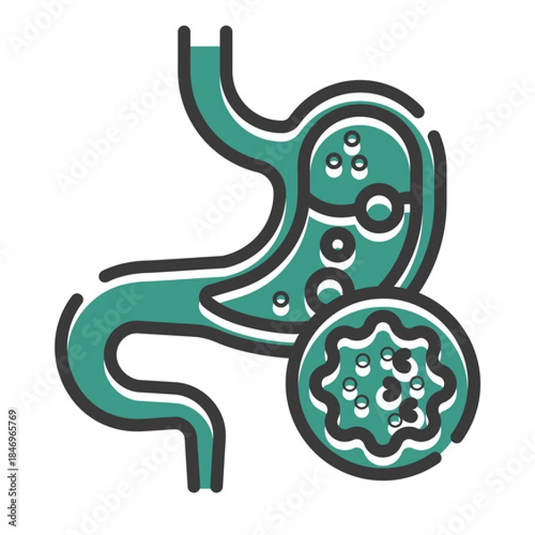 Obraz Stomach cancer icon