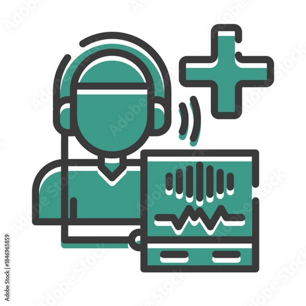 Obraz Ear test device icon