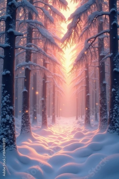 Obraz Winter wonderland pathway