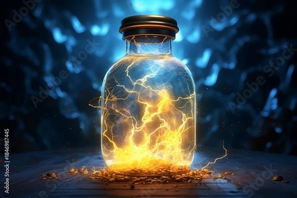 Obraz magic bottle of lightning inside