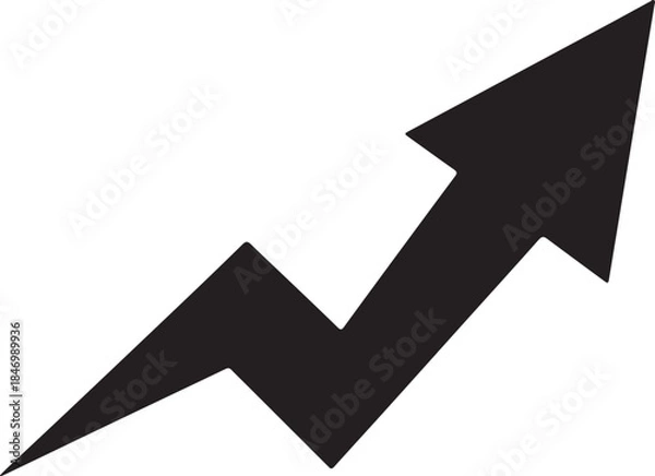 Obraz black arrow isolated on white