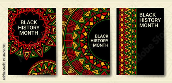 Obraz Black History Month African Pattern Background