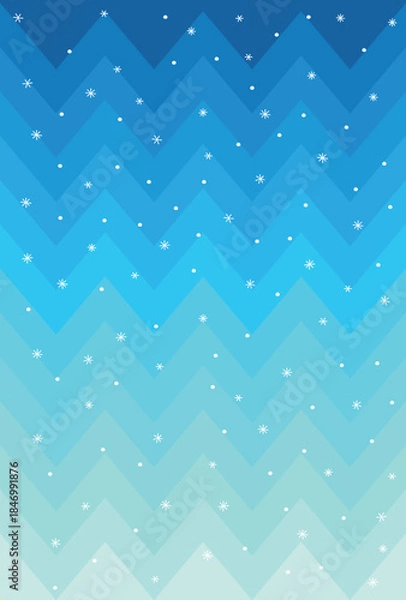 Fototapeta Winter-Themed Chevron Pattern Vector Illustration
