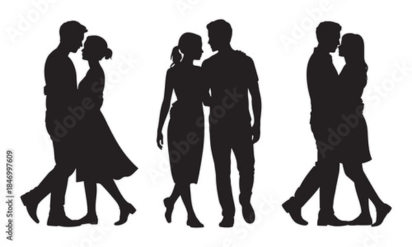 Obraz Romantic Couples Silhouettes