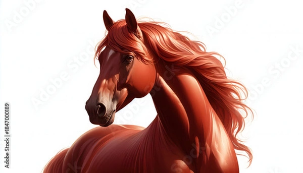 Obraz 붉은말 일러스트