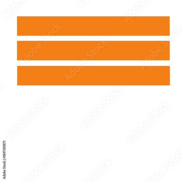 Fototapeta Three orange bars illustration art