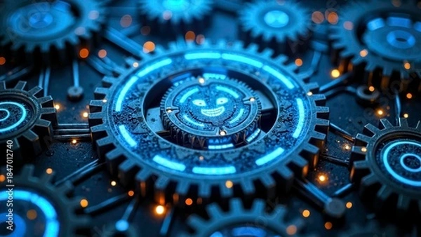 Obraz Gear ring device decoration technology art zone