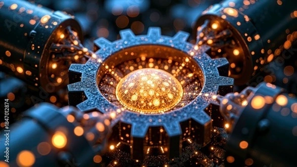 Obraz Flame Tooth Device Decorative Technology Art Zone