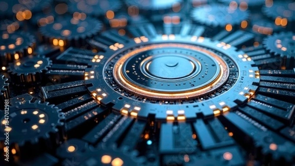 Obraz Star Gear Device Decoration Technology Art Zone