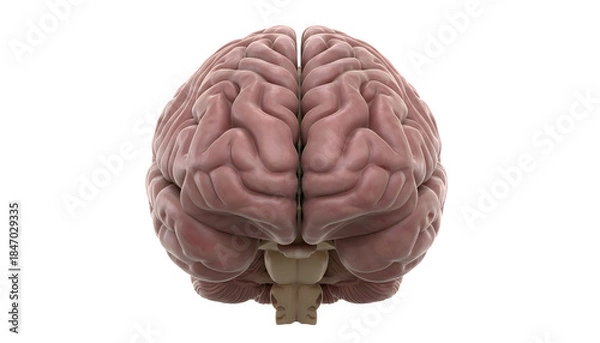 Obraz Human brain 3d model with transparent background