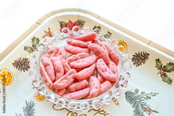 Obraz 柿の種　あまおう苺味