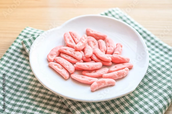 Obraz 柿の種　あまおう苺味