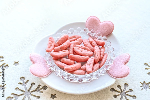 Obraz イチゴチョコがかかった柿の種