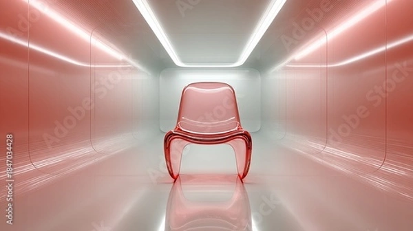 Obraz A modern office interior with armchair.