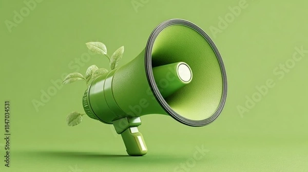 Obraz A megaphone on bright background.