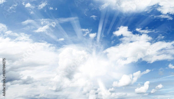 Obraz Rays in blue sky