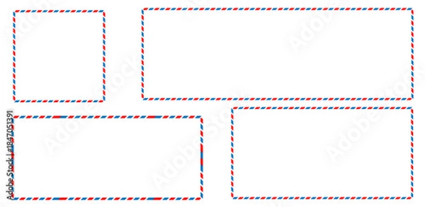 Fototapeta Red-blue postcard frames vector