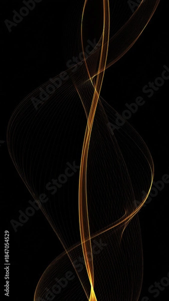 Obraz Abstract Golden Light Waves