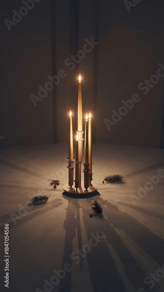 Fototapeta Christmas Candle Glow
