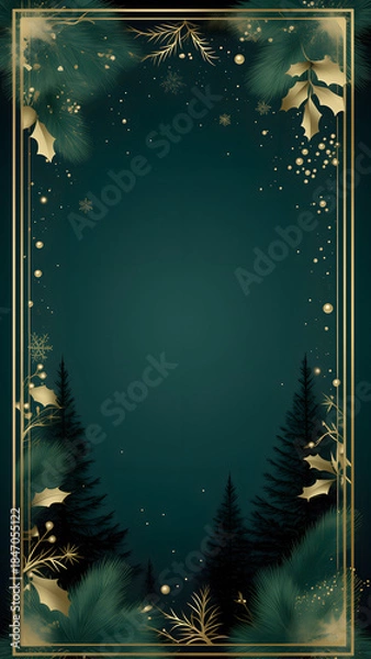 Obraz Dark Green Christmas Elegance